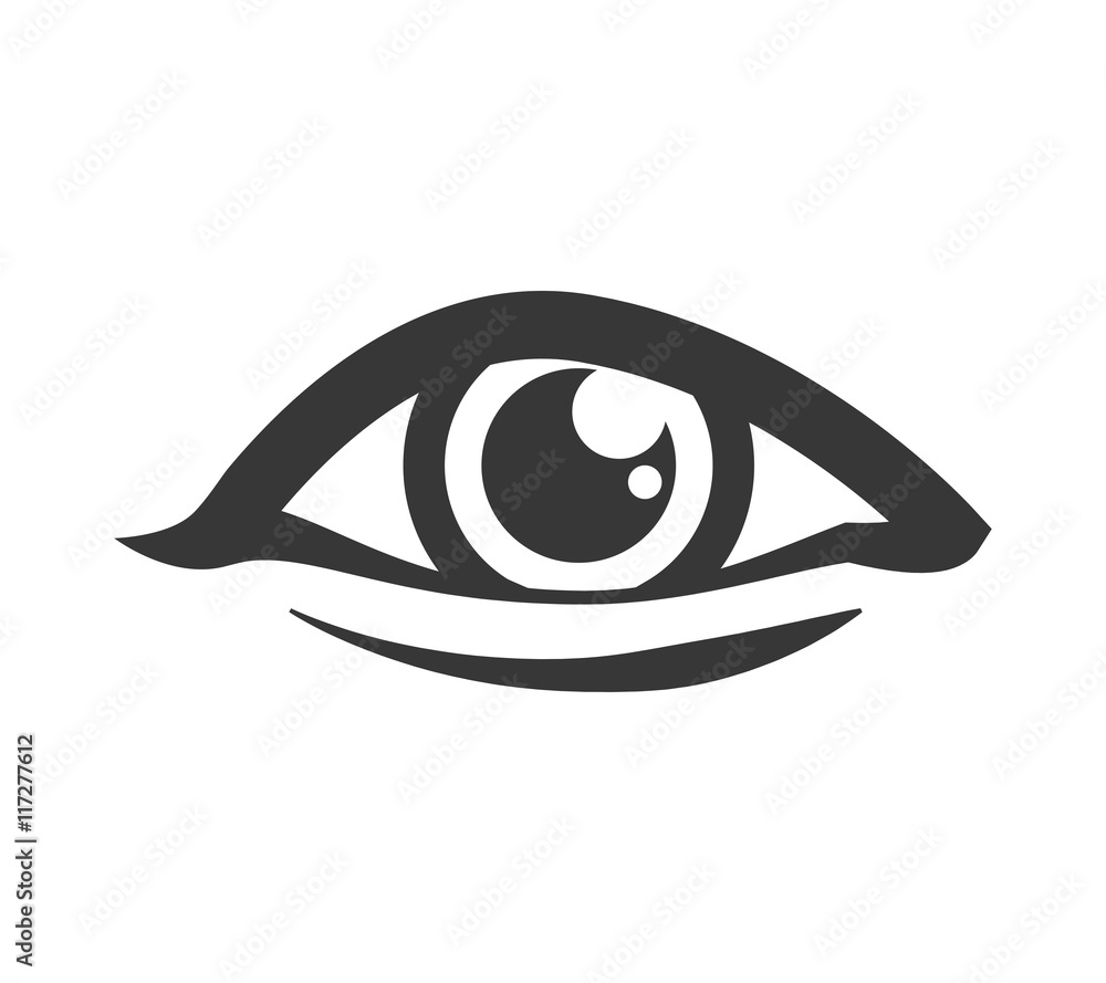 View and look concept represented by sad eye icon. Isolated and flat illustration View and look concept represented by sad eye icon. Isolated and flat illustration
