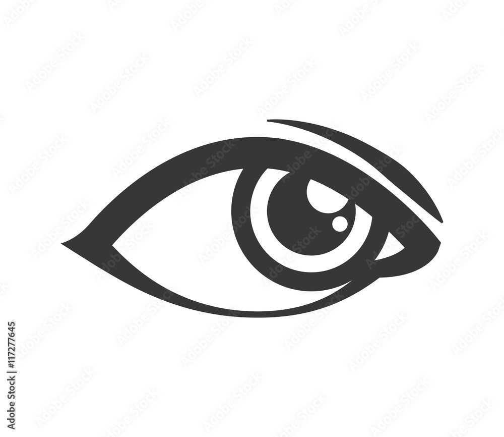 View and look concept represented by eye icon. Isolated and flat illustration View and look concept represented by eye icon. Isolated and flat illustration