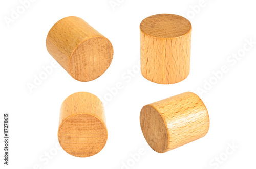 wooden block cylinder shape