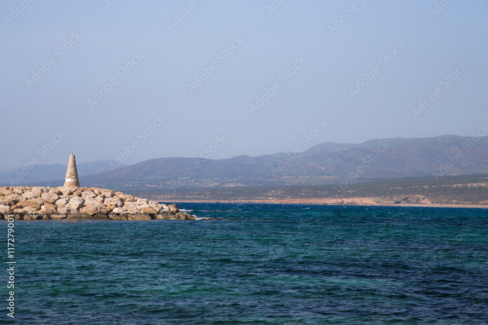 Beautiful sea landscape on a Cyprus