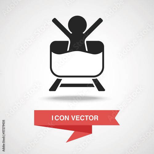 amusement park roller coaster icon