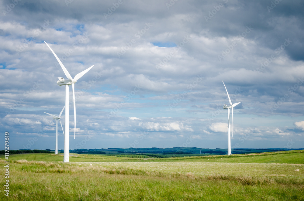 Wind Farm in North England on a Cloudy Day Wind Farm in North England on a Cloudy Day