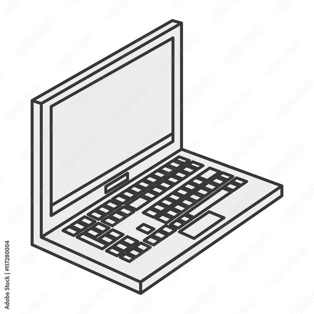 flat design laptop topview icon vector illustration flat design laptop topview icon vector illustration