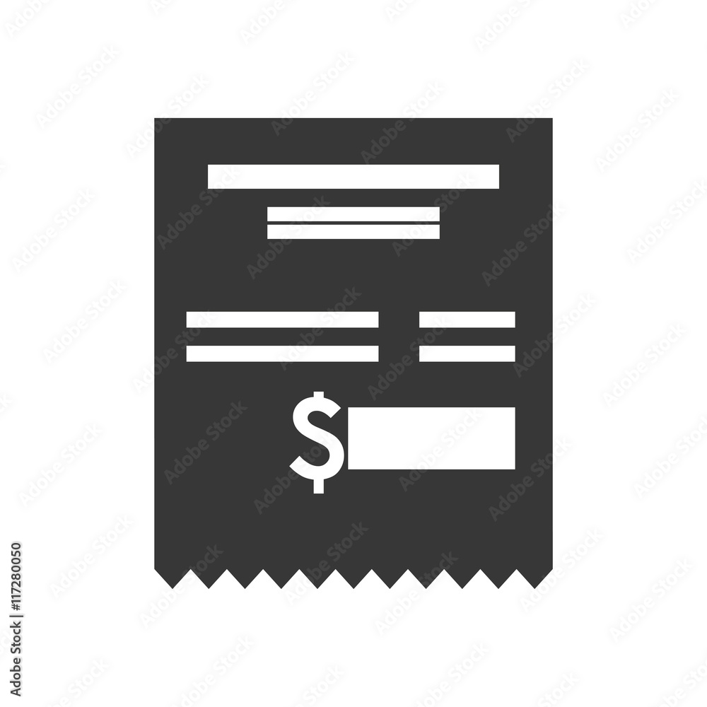 receipt payment money shopping icon. Isolated and flat illustration. Vector graphic receipt payment money shopping icon. Isolated and flat illustration. Vector graphic