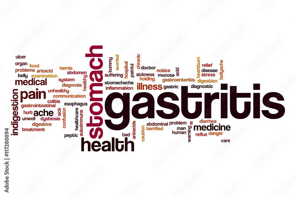 Gastritis word cloud concept
