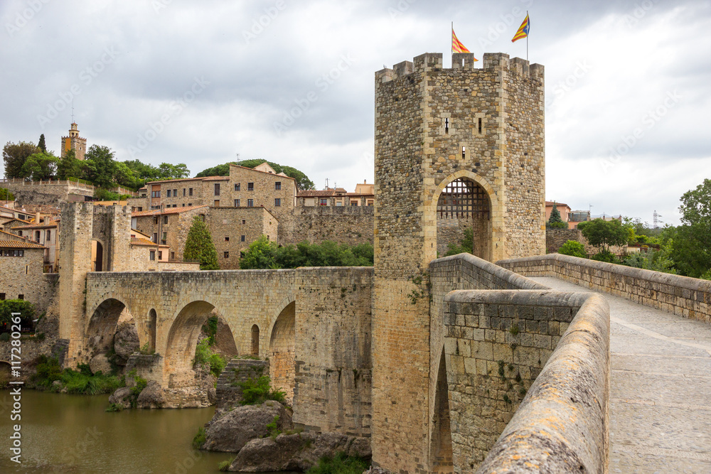 Besalu medieval village in Catalonia, Spain