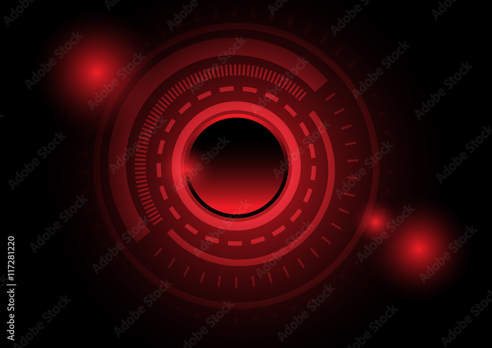 Abstract technology red circle background Abstract technology red circle background