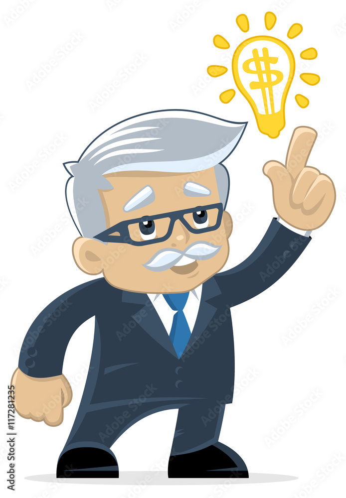 Senior businessman having his Senior businessman having his