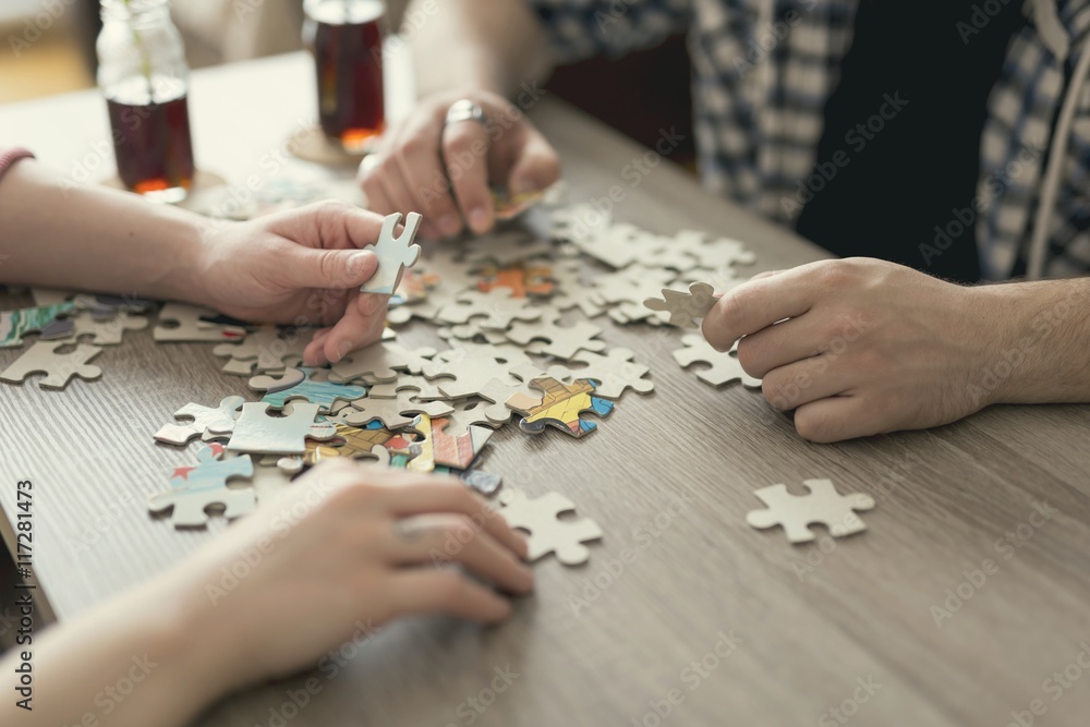 Fototapeta premium Jigsaw puzzle
