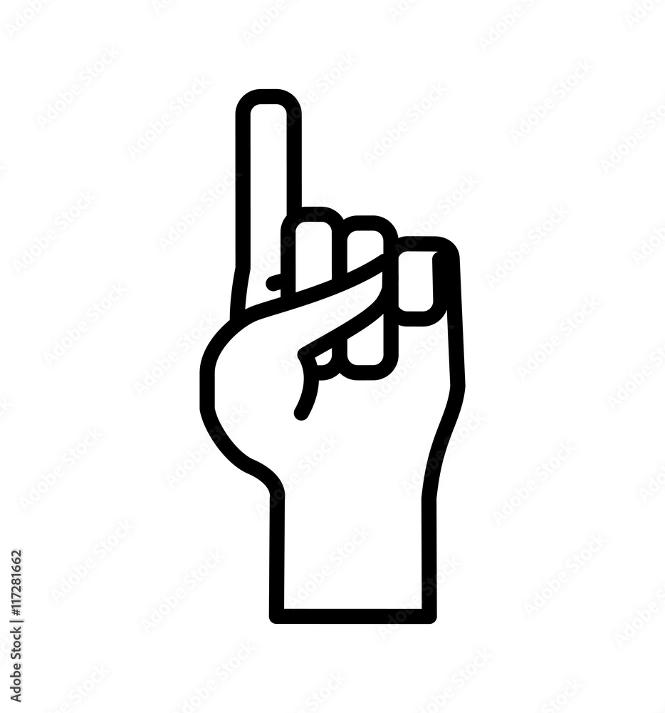 hand finger gesture palm silhouette icon. Isolated and flat illustration. Vector graphic hand finger gesture palm silhouette icon. Isolated and flat illustration. Vector graphic