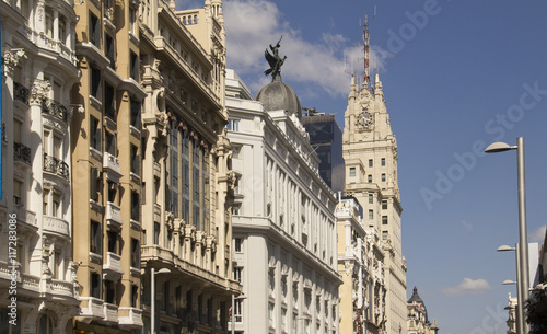 Gran Via in Madrid  Spain