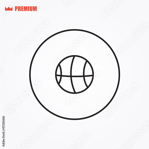 Basketball ball vector icon