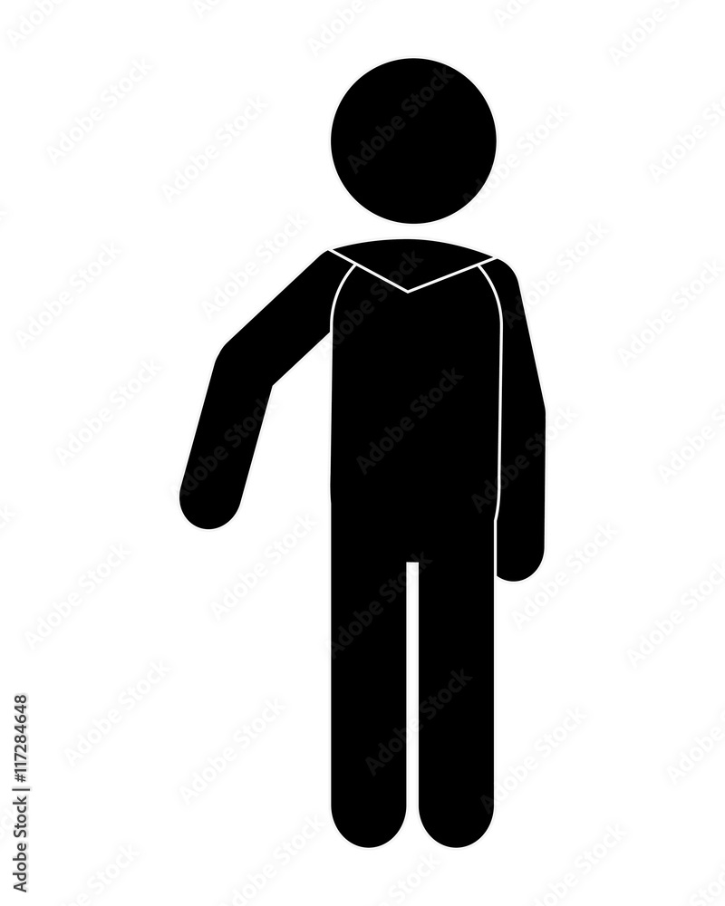 flat design man pictogram icon vector illustration flat design man pictogram icon vector illustration