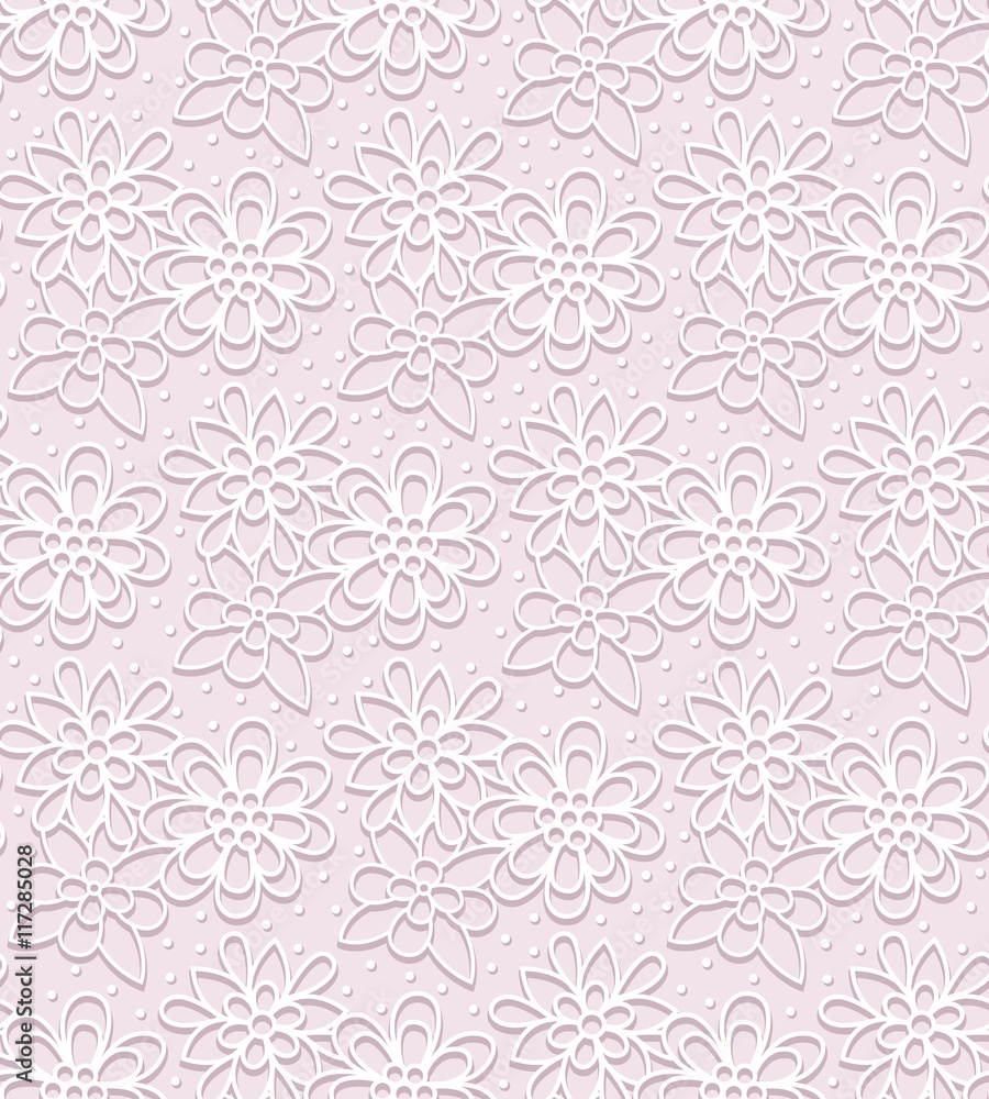Vector seamless pattern. Lace ornament.