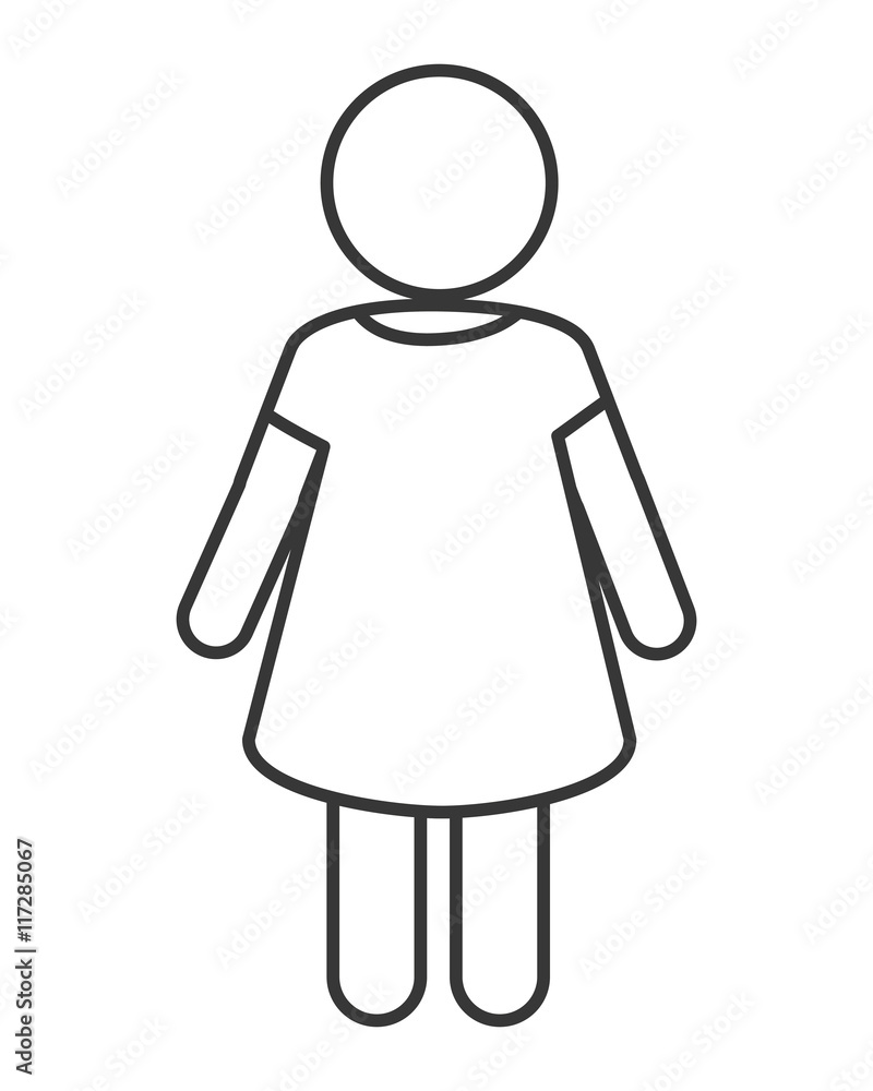 flat design faceless woman icon vector illustration flat design faceless woman icon vector illustration