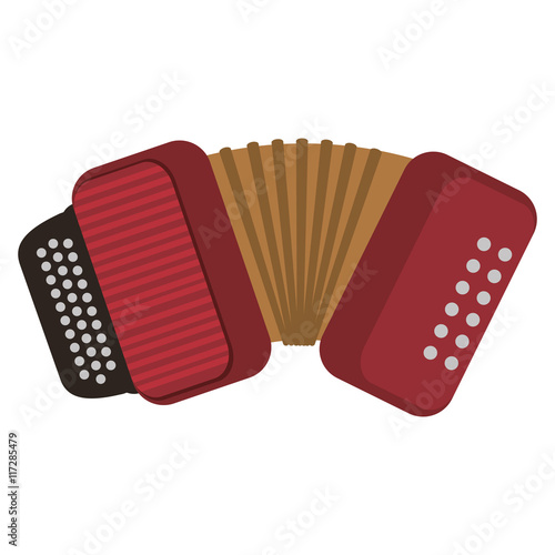 flat design single accordion icon vector illustration