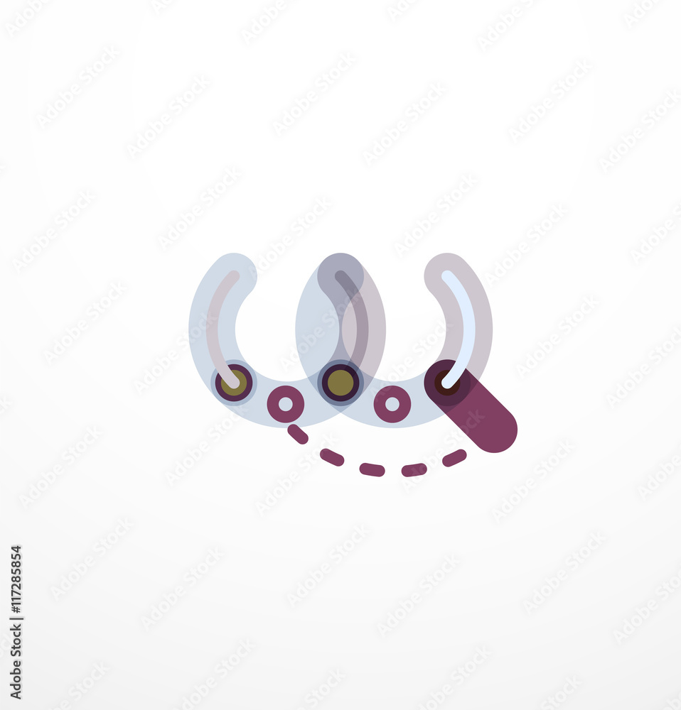 Abstract line design letter logo