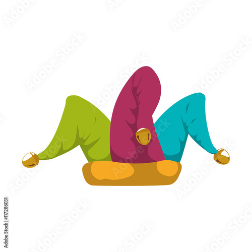 hat arlequin carnival celebration icon. Festival concept.  Isolated and flat illustration. Vector graphic
