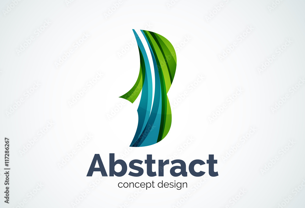 Abstract wave logo template, smooth motion concept Abstract wave logo template, smooth motion concept