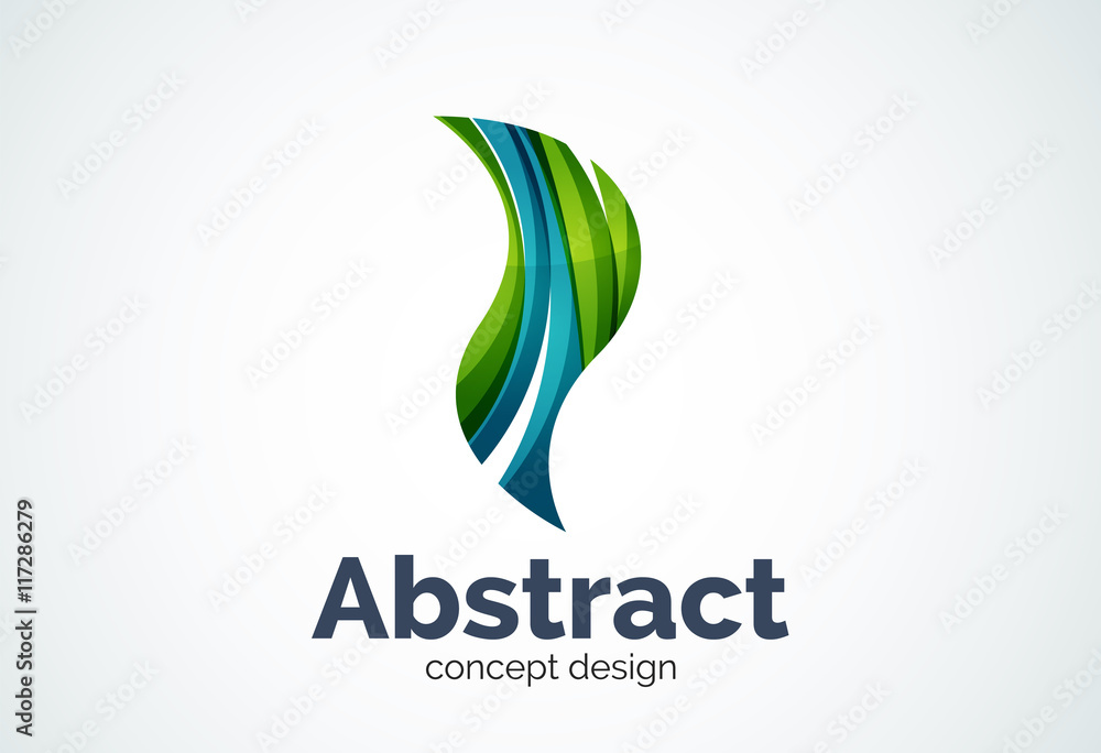 Abstract wave logo template, smooth motion concept Abstract wave logo template, smooth motion concept