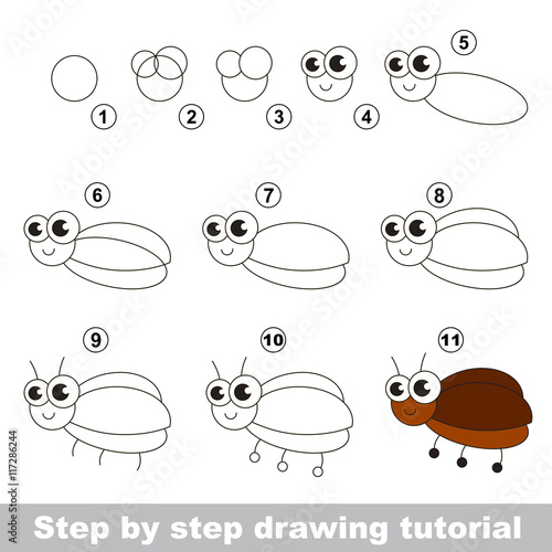 Drawing tutorial. Little Bug.