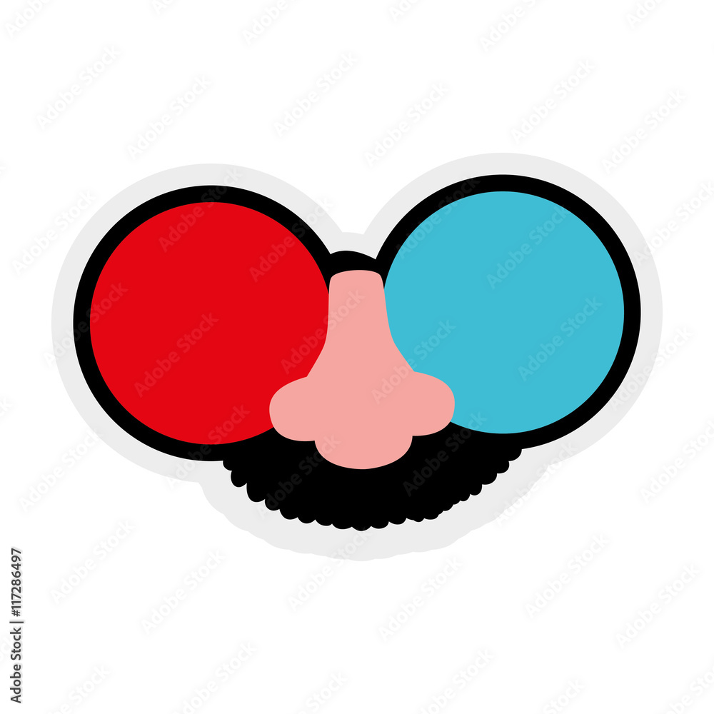 cartoon glasses nose face icon. Mask concept. Isolated and flat illustration. Vector graphic cartoon glasses nose face icon. Mask concept. Isolated and flat illustration. Vector graphic