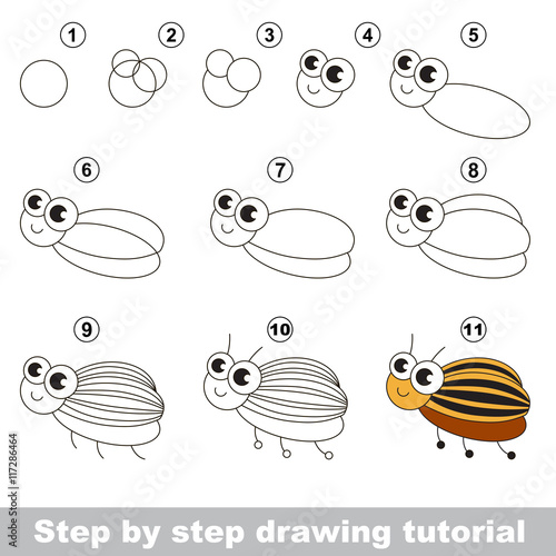 Drawing tutorial. Potato bug.