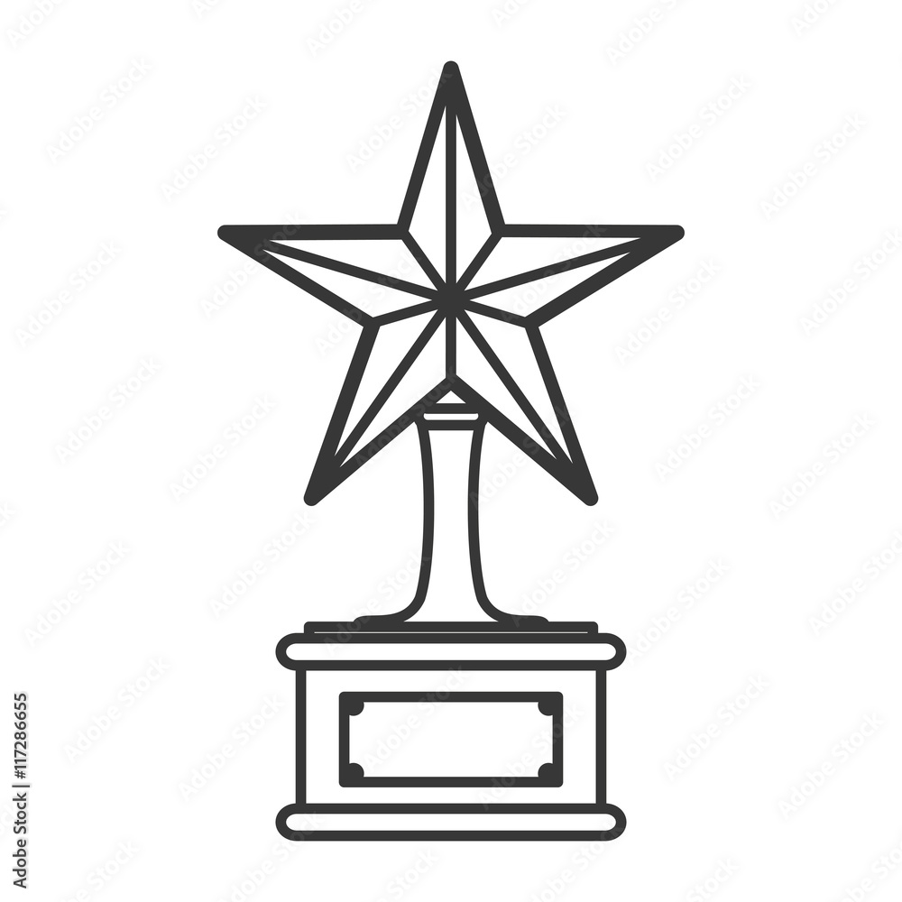 flat design star trophy icon vector illustration flat design star trophy icon vector illustration