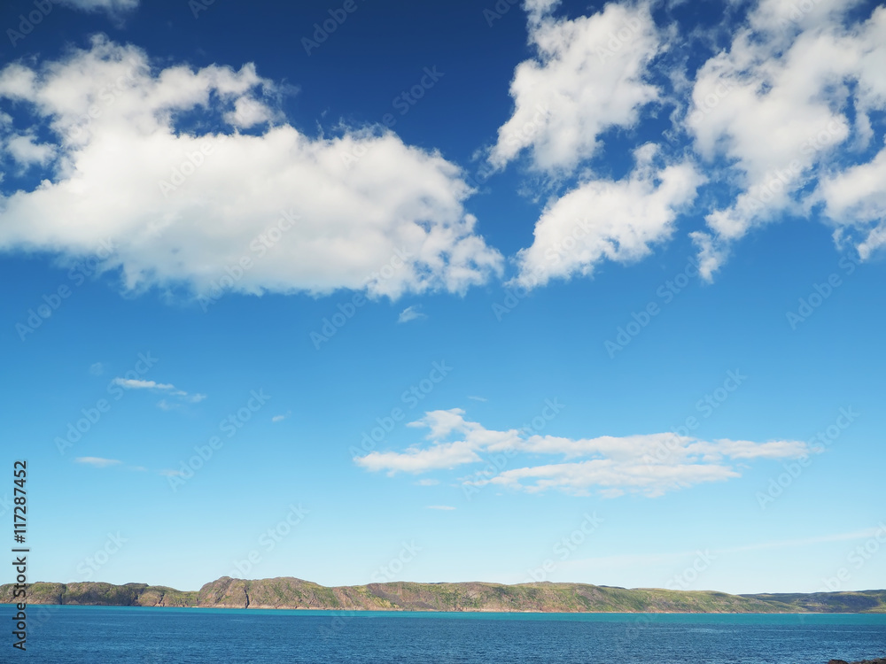 Barents Sea coast in the north of Russia