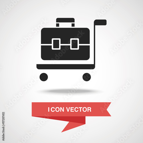 suitcase trolley icon