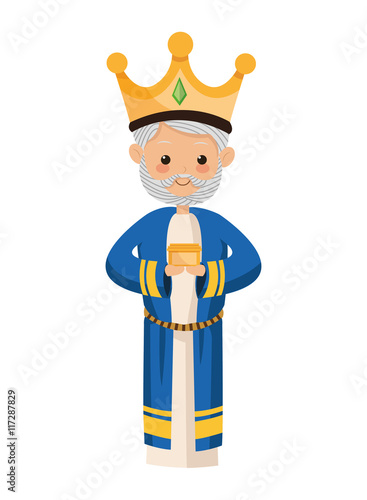flat design gaspar magi icon vector illustration