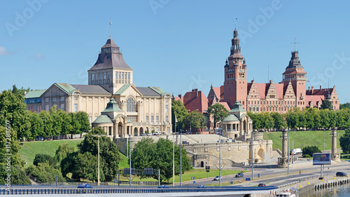 Wały Chrobrego w Szczecinie -Stitched Panorama