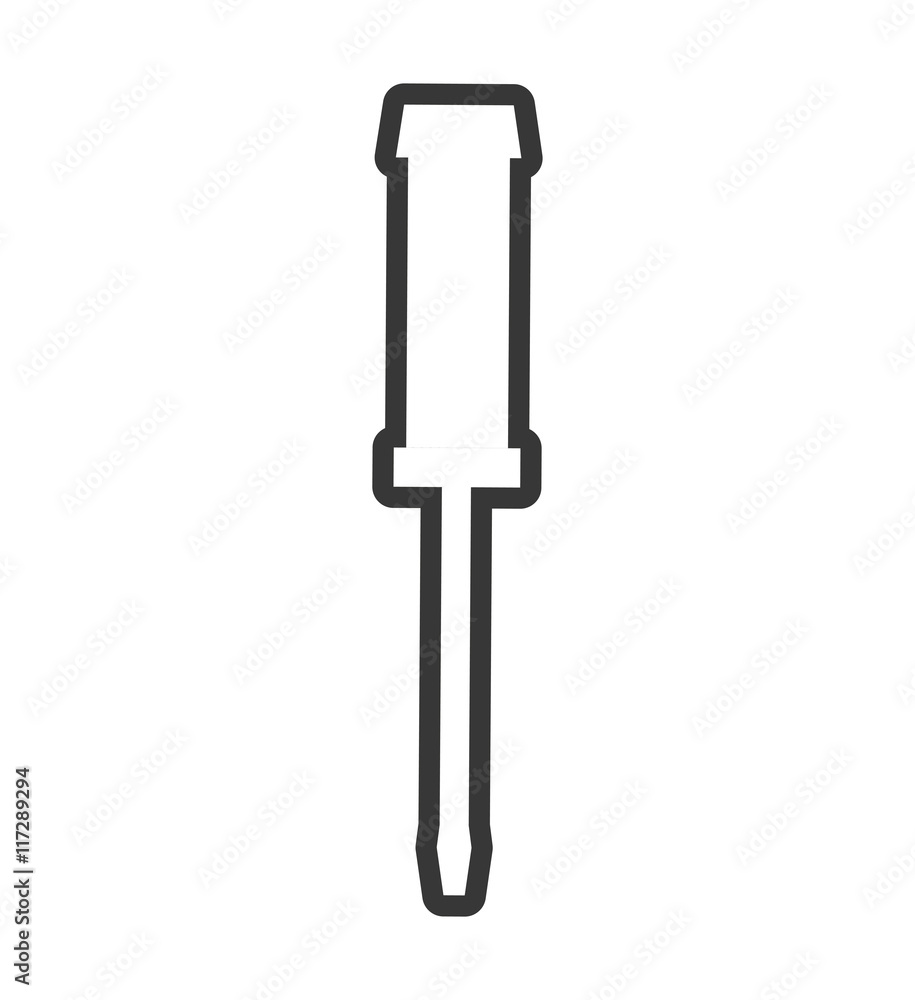 screwdriver tool repair construction industrial icon. Isolated and flat illustration. Vector graphic