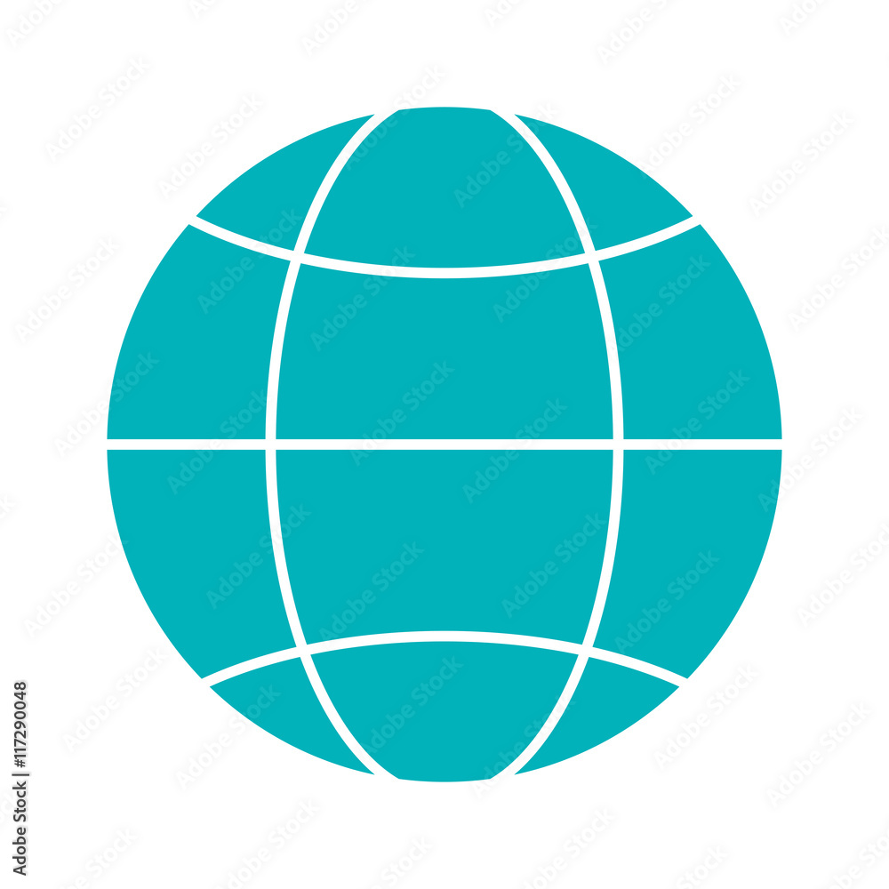 flat design earth globe diagram icon vector illustration flat design earth globe diagram icon vector illustration