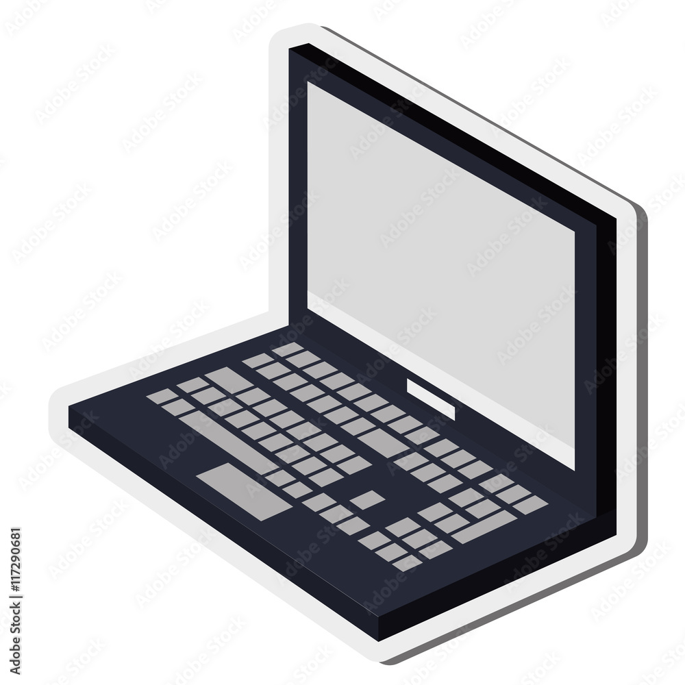 flat design laptop frontview icon vector illustration flat design laptop frontview icon vector illustration