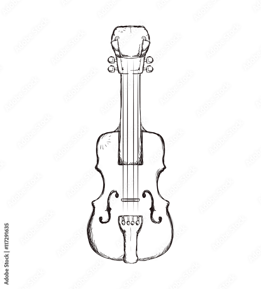 cello string instrument music icon. Isolated and flat illustration. Vector graphic