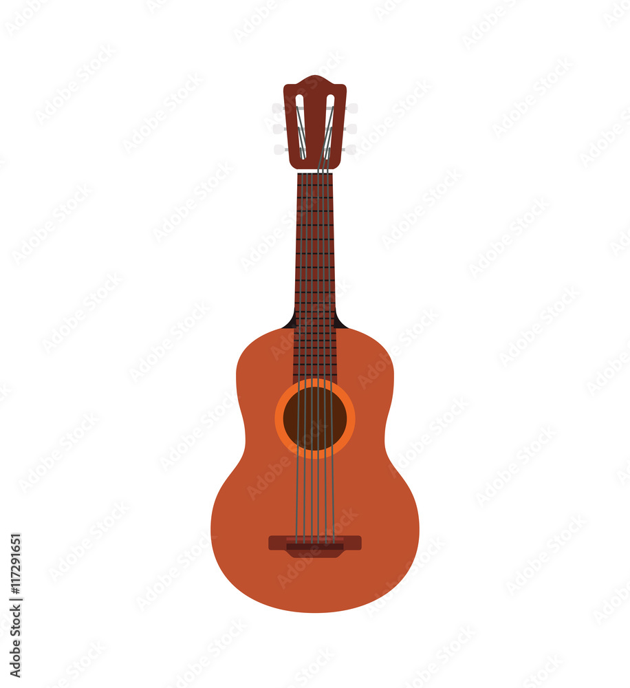 Fototapeta premium guitar string instrument music icon. Isolated and flat illustration. Vector graphic