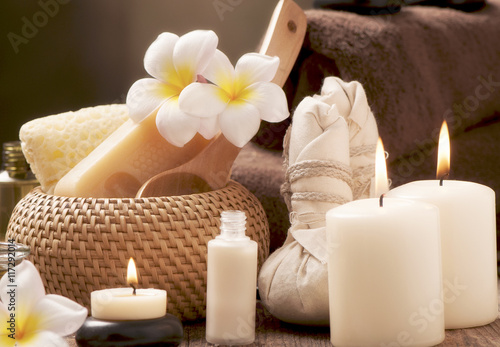 Indoor spa massage setting 