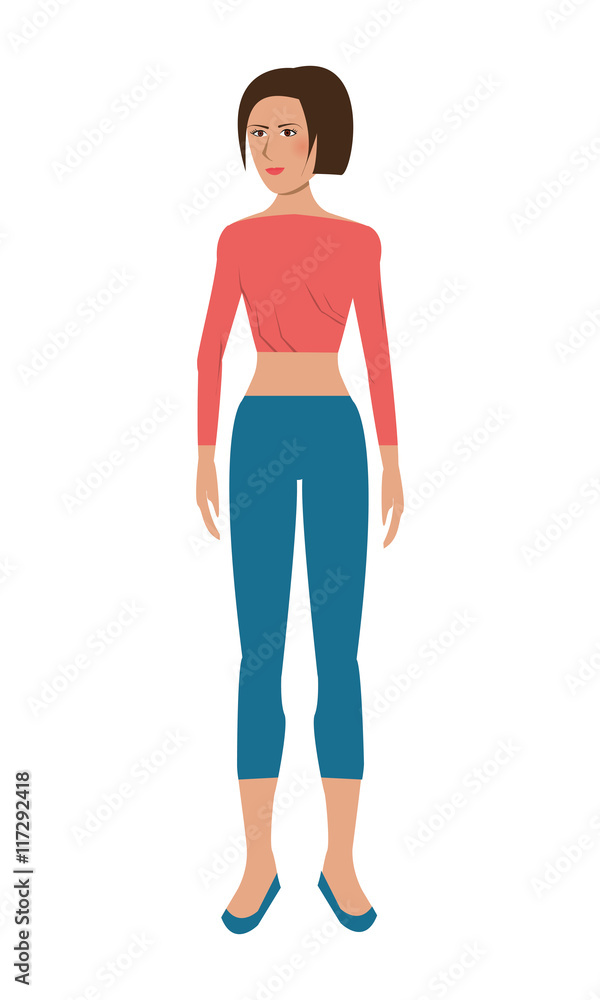 flat design single woman icon vector illustration flat design single woman icon vector illustration
