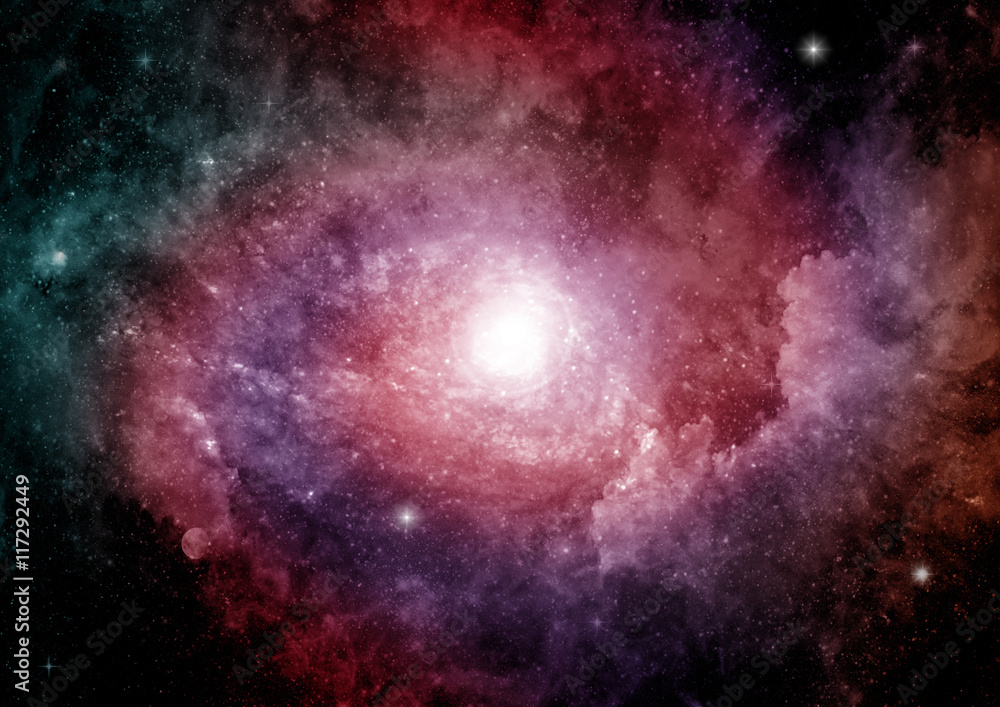 Fototapeta premium galaxy in a free space