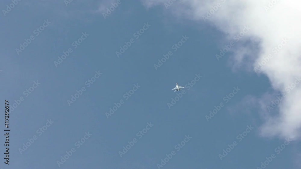 Russia, Novosibirsk, July 31, 2016: The aircraft SU performs aerobatics Russia, Novosibirsk, July 31, 2016: The aircraft SU performs aerobatics