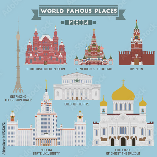 Famous Places of Moscow, Russia