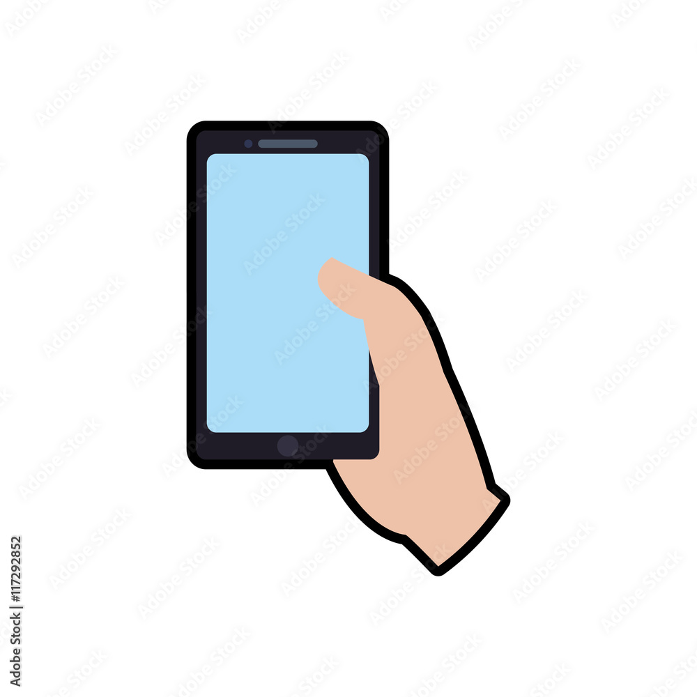 smartphone hand mobile gadget technology icon. Isolated and flat illustration. Vector graphic smartphone hand mobile gadget technology icon. Isolated and flat illustration. Vector graphic