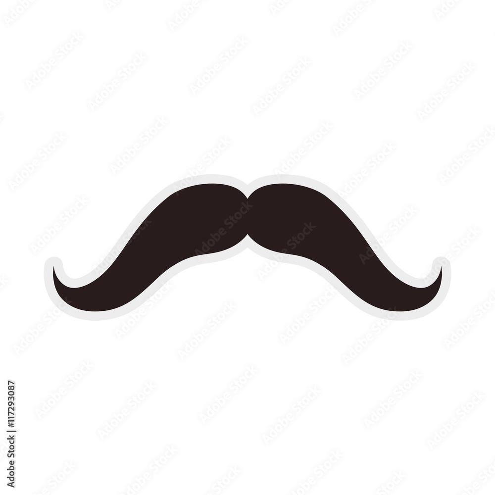 mustache black male man gentleman icon. Isolated and flat illustration. Vector graphic mustache black male man gentleman icon. Isolated and flat illustration. Vector graphic