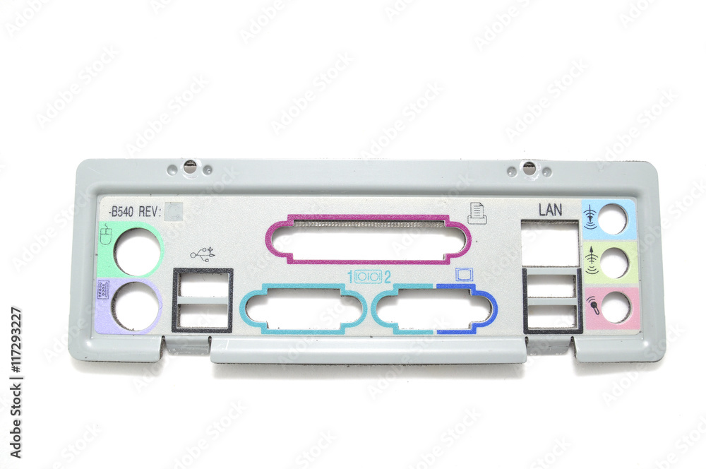 Obraz premium Слоты на белом фоне крупным планом компьютеры электроника 