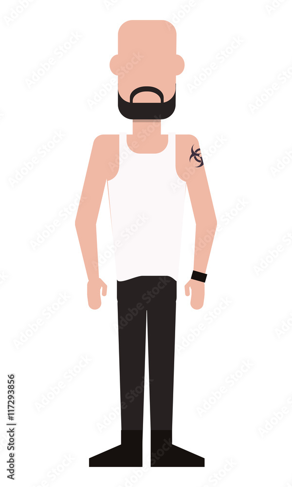 flat design single man with pants and shirt icon vector illustration flat design single man with pants and shirt icon vector illustration