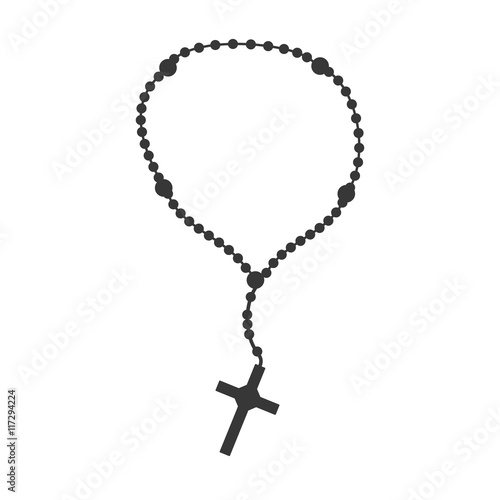 Obraz na plátně rosary nacklace cross religion icon