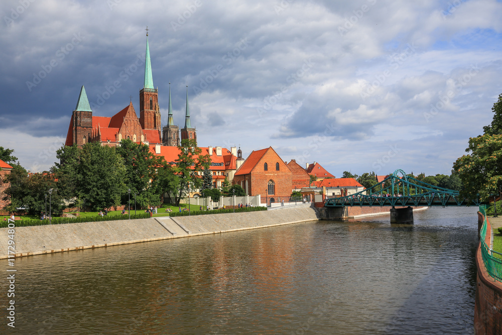 Wrocław, Ostrow Tumski zabytkowa dzielnica miasta