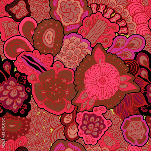 stock vector seamless abstract floral pattern for printing on pa