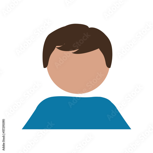 man male avatar cartoon social media icon. Isolated and flat illustration. Vector graphic